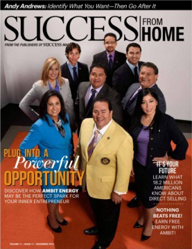 Abel A. Alaniz in the cover of another 'Success From Home' Magazine