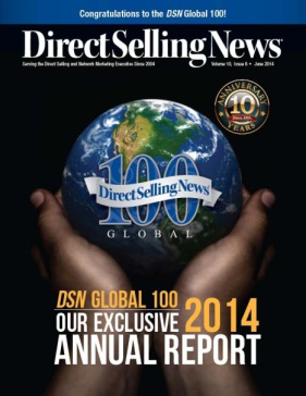 Abel A. Alaniz in the cover of a 'Direct Selling News' Magazine