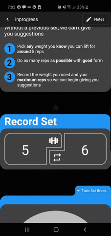 Guide users through the calibration set the first time they do an exercise Exercise Calibration